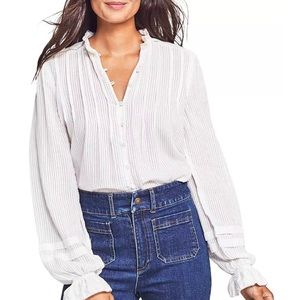 Faherty “Willa” blouse - White - EUC